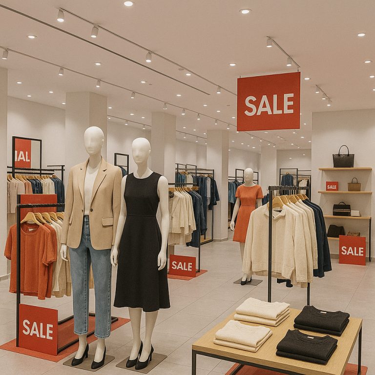Promotional pricing in fashion apparel retail store