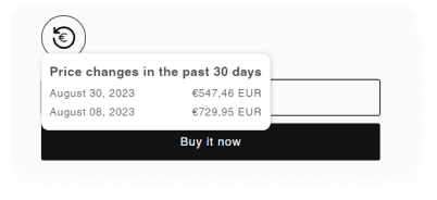 Example 3 Prior price history
